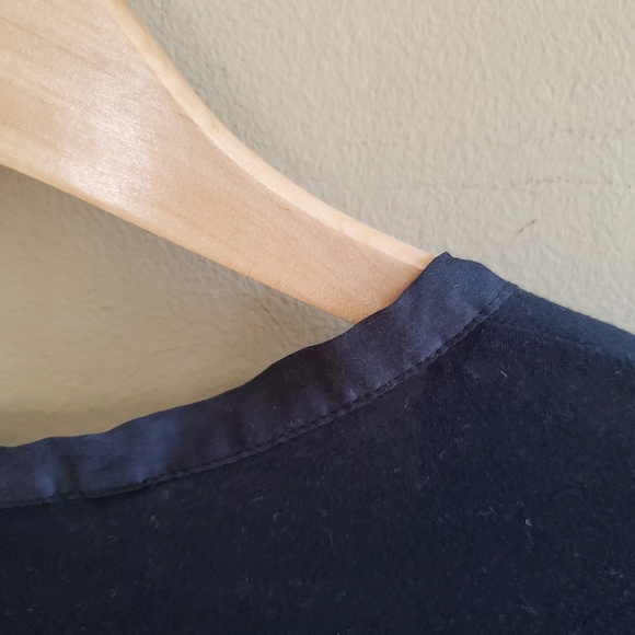 Anthro Black front tie blouse sz L - Picture 7 of 9